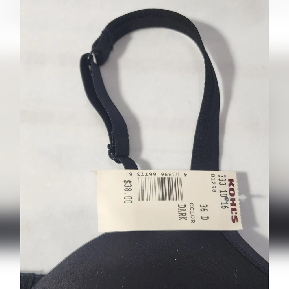 Women’s Warners Bra 36D 01298 Wireless T Shirt Back Hook Eye Closure NWT - Picture 5 of 8